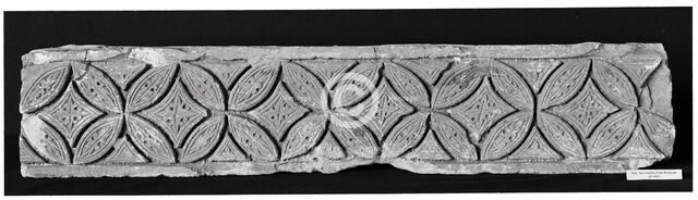 Fragment from a Post or Lintel with Leaves Branching from a Running Vine, Egypt, 6th-7th cent. Creator: Unknown.