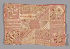 Fragment (From a Sampler), Sweden, 1821. Creator: Charlotte M. Berge