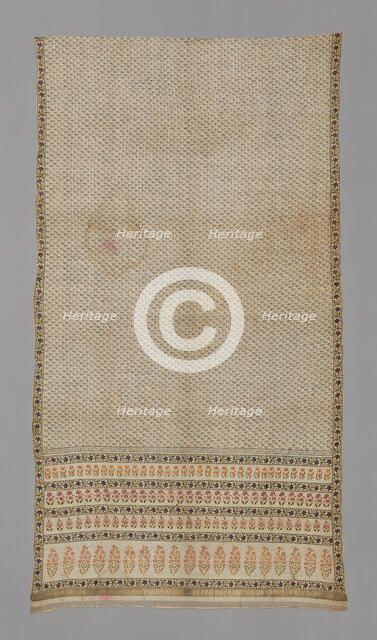 Fragment (From a Sari), India, early 18th century. Creator: Unknown.