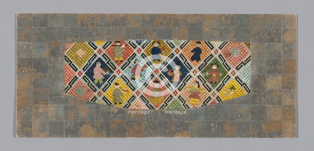 Fragment (From a Sleeve Band), China, Qing dynasty (1644-1911), 1875/1900. Creator: Unknown.