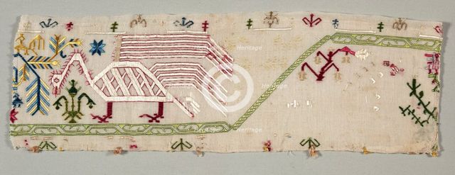 Fragment from an Embroidered Border, 1500s. Creator: Unknown.
