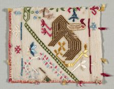 Fragment from an Embroidered Border, 1500s. Creator: Unknown