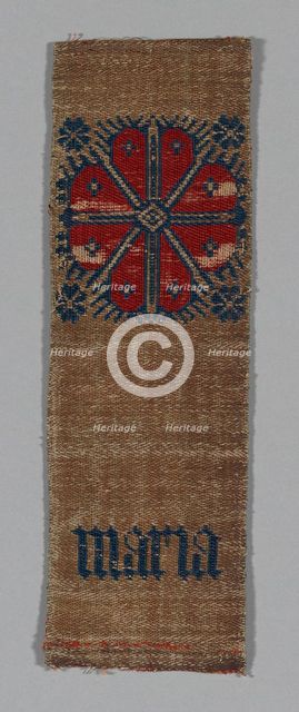Fragment (From an Orphrey Band), Cologne, 15th century. Creator: Unknown.