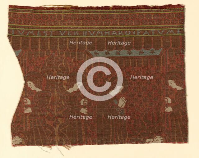 Fragment from an Orphrey Band Depicting the Nativity, Italy, 15th century. Creator: Unknown.