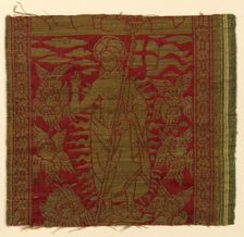 Fragment from an Orphrey Band Depicting the Resurrection, Italy, 15th century. Creator: Unknown