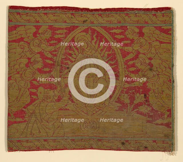 Fragment (From an Orphrey Band), Italy, 15th century. Creator: Unknown.