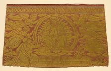 Fragment (From an Orphrey Band), Italy, 15th century. Creator: Unknown