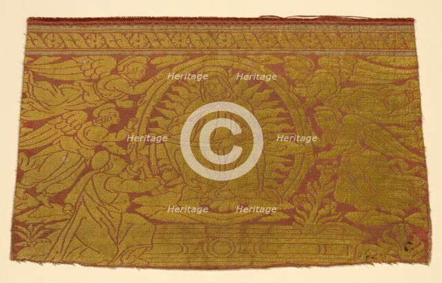 Fragment (From an Orphrey Band), Italy, 15th century. Creator: Unknown.