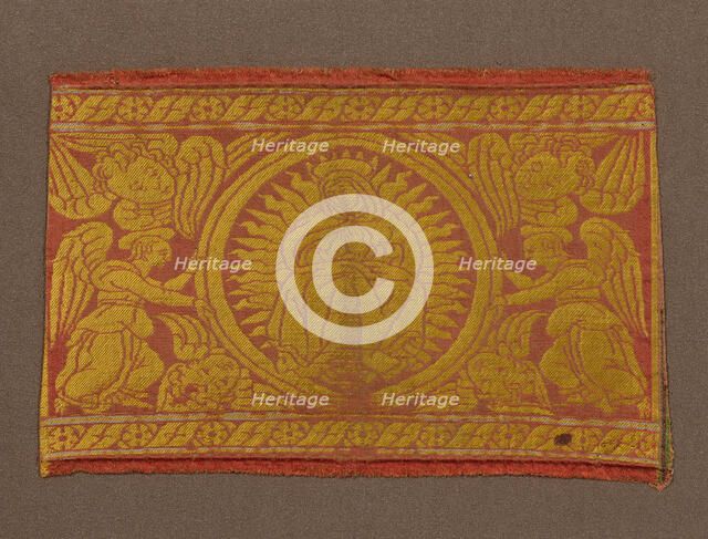 Fragment (From an Orphrey Band), Italy, 15th century. Creator: Unknown.