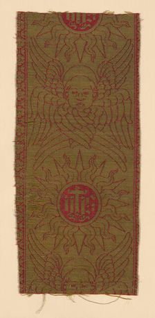 Fragment (From an Orphrey Band), Italy, 15th century. Creator: Unknown