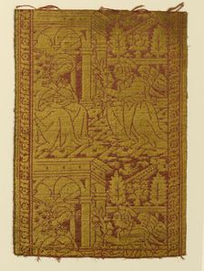 Fragment (From an Orphrey Band), Italy, 15th century. Creator: Unknown