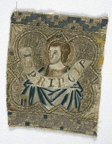 Fragment from an Orphrey, Florence, 1360s. Creator: Unknown