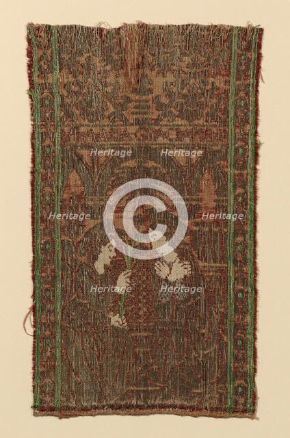 Fragment from an Orphrey, Italy, 15th century. Creator: Unknown.