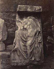 Fragment from Balustrade of the Temple of Athena Nike, Acropolis, Athens, ca. 1882. Creator: William James Stillman