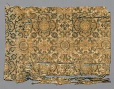 Fragment from Book of Textiles, 1700s. Creator: Unknown
