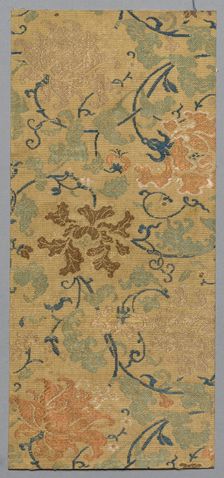 Fragment from Book of Textiles, 18th century. Creator: Unknown