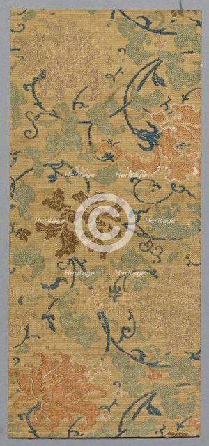 Fragment from Book of Textiles, 18th century. Creator: Unknown.