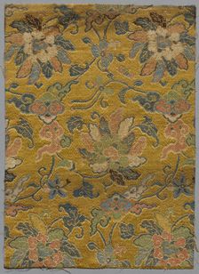 Fragment from Book of Textiles, 18th century. Creator: Unknown