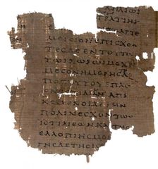 Fragment from Histories of Herodotus, Papyrus Oxyrhynchus 2099, Early 2nd century. Creator: Historic Object