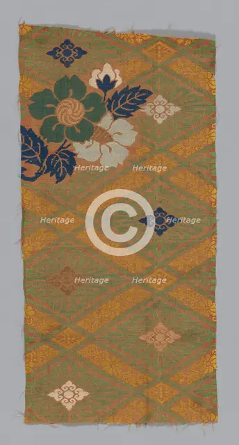 Fragment (From Noh Costume), Japan, Edo period (1615-1868)/Meiji period, 17th/18th century. Creator: Unknown.