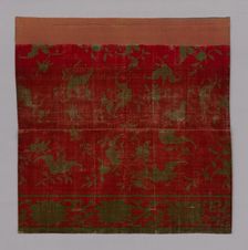 Fragment (Furnishing Fabric), China, Qing dynasty (1644-1911), 1750/1800. Creator: Unknown