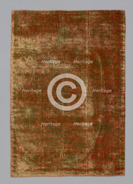 Fragment (Furnishing Fabric), China, Qing dynasty (1644-1911), 1775/1850. Creator: Unknown.