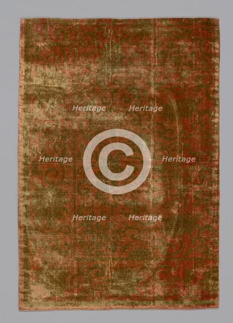 Fragment (Furnishing Fabric), China, Qing dynasty (1644-1911), 1775/1850. Creator: Unknown.