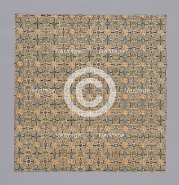 Fragment (Furnishing Fabric), China, Qing dynasty (1644-1911), 1850/1900. Creator: Unknown.