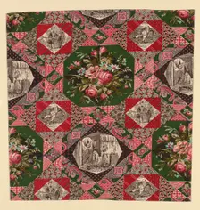 Fragment (Furnishing Fabric), England, After 1874. Creator: Unknown
