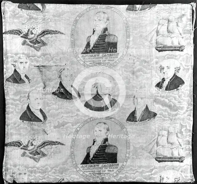 Fragment (Furnishing Fabric), England or United States, c. 1837. Creator: Unknown.