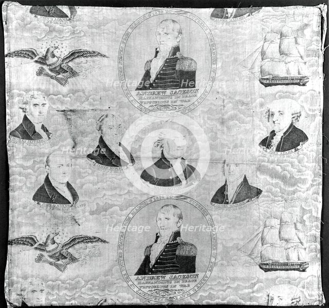 Fragment (Furnishing Fabric), England or United States, c. 1837. Creator: Unknown.
