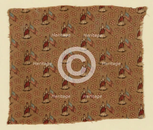 Fragment (Furnishing Fabric), United States, c. 1876. Creator: Unknown.