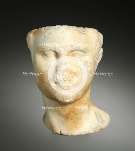 Fragment: Head of a Man, 100 B.C. - A.D. 100. 100 B.C. - A.D. 100. Creator: Unknown.