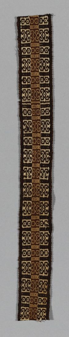 Fragment (Headband or Belt), Peru, A.D. 1476/1532. Creator: Unknown