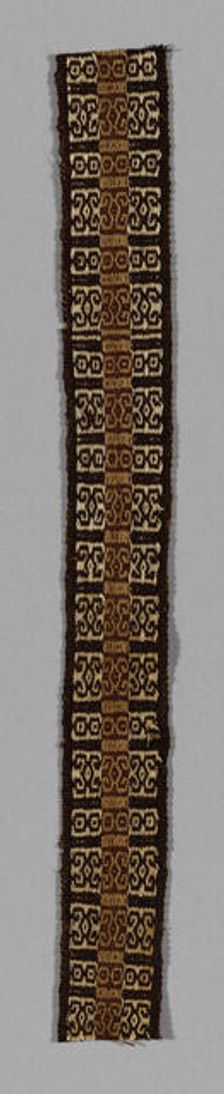 Fragment (Headband or Belt), Peru, A.D. 1476/1532. Creator: Unknown