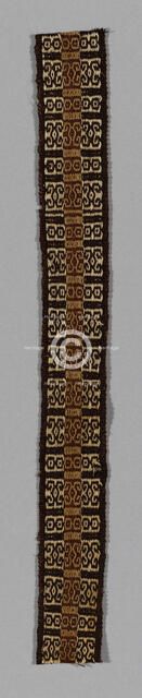 Fragment (Headband or Belt), Peru, A.D. 1476/1532. Creator: Unknown.