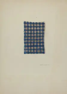 Fragment of Comforter, 1938. Creator: Hardin Walsh