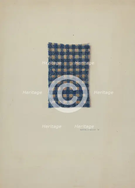 Fragment of Comforter, 1938. Creator: Hardin Walsh.