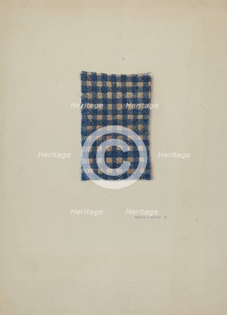 Fragment of Comforter, 1938. Creator: Hardin Walsh.