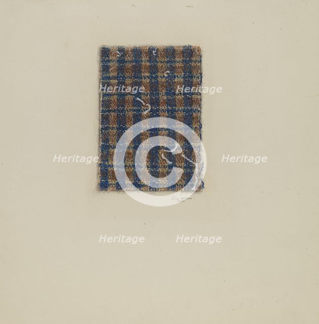 Fragment of Comforter, c. 1938. Creator: Donald Williams.
