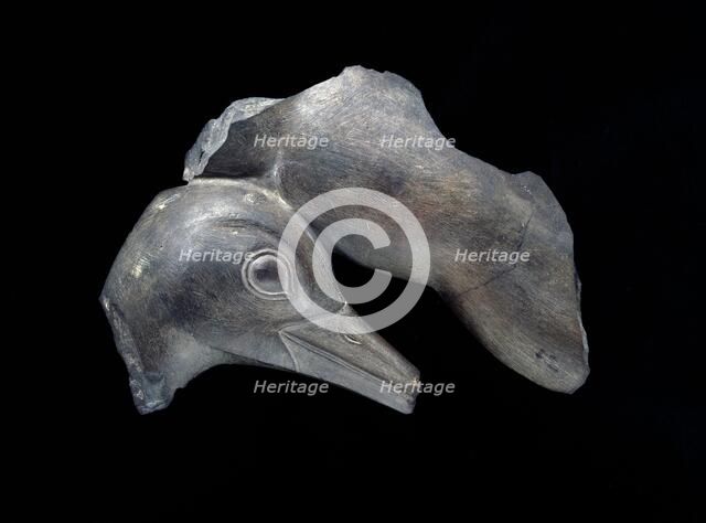 Fragment of carved dish with duck motifs, Early Dynastic Period, c2950 - c2575 BC. Artist: Unknown.