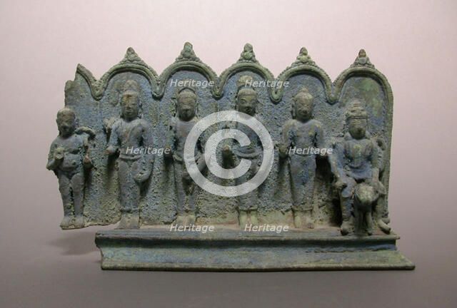 Fragment of a Tableau with Avatars of Vishnu, Pala period, 9th/10th century. Creator: Unknown.