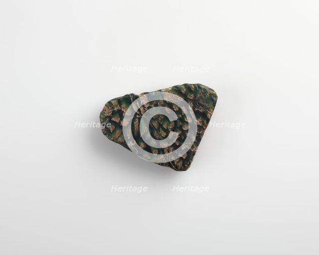 Fragment of a tablet for inlay, Ptolemaic Dynasty or Roman period, 200 BCE-100 CE. Creator: Unknown.