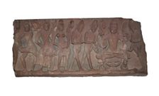 Fragment of a Temple Doorway Lintel, Chandella period, c. 11th century. Creator: Unknown