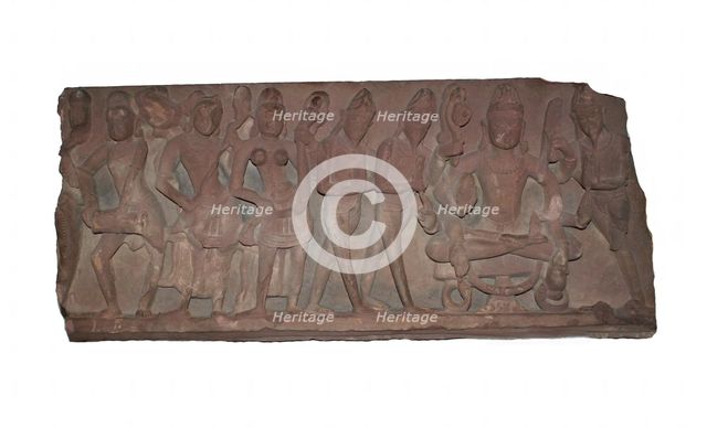 Fragment of a Temple Doorway Lintel, Chandella period, c. 11th century. Creator: Unknown.