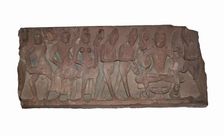 Fragment of a Temple Doorway Lintel, Chandella period, c. 11th century. Creator: Unknown