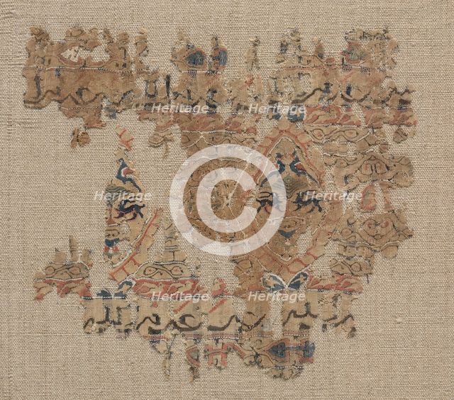 Fragment of a Tiraz-Style Textile, 1100s. Creator: Unknown.