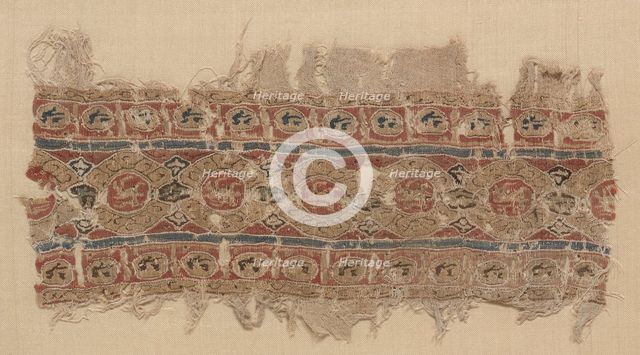 Fragment of a Tiraz-Style Textile, 1100s. Creator: Unknown.
