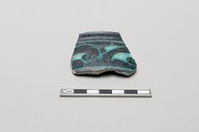 Fragment of a vessel with floral design, Saljuq period, early 13th century. Creator: Unknown