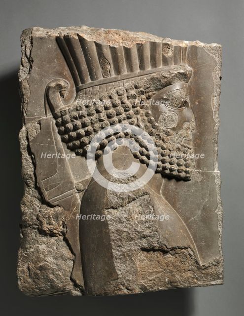 Fragment of a Wall Decoration from the Palace of Xerxes: "Guardsman" in Procession, 486-465 BC. Creator: Unknown.